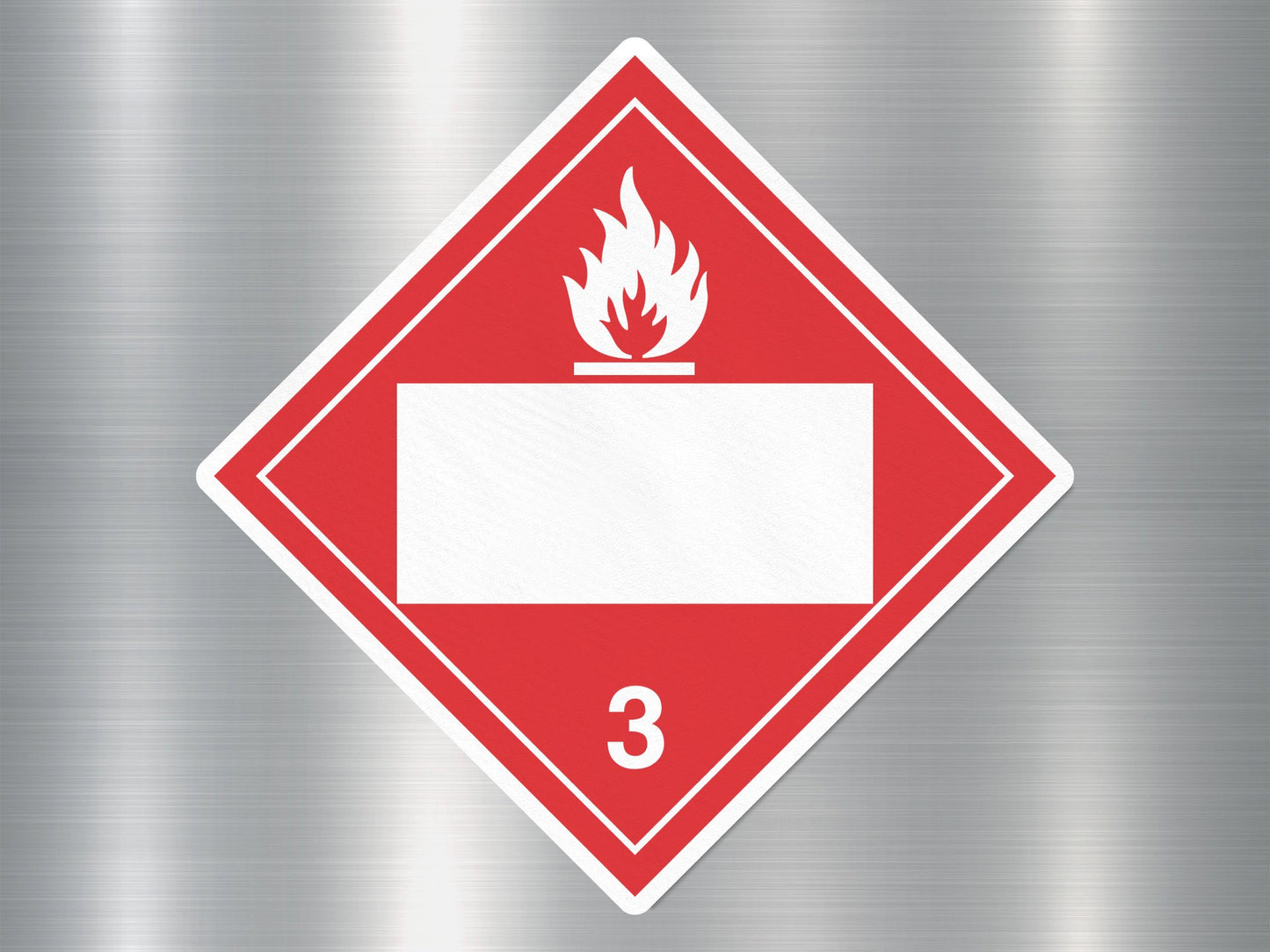 Flammable Liquid Placard Blank 3 Sign Sticker