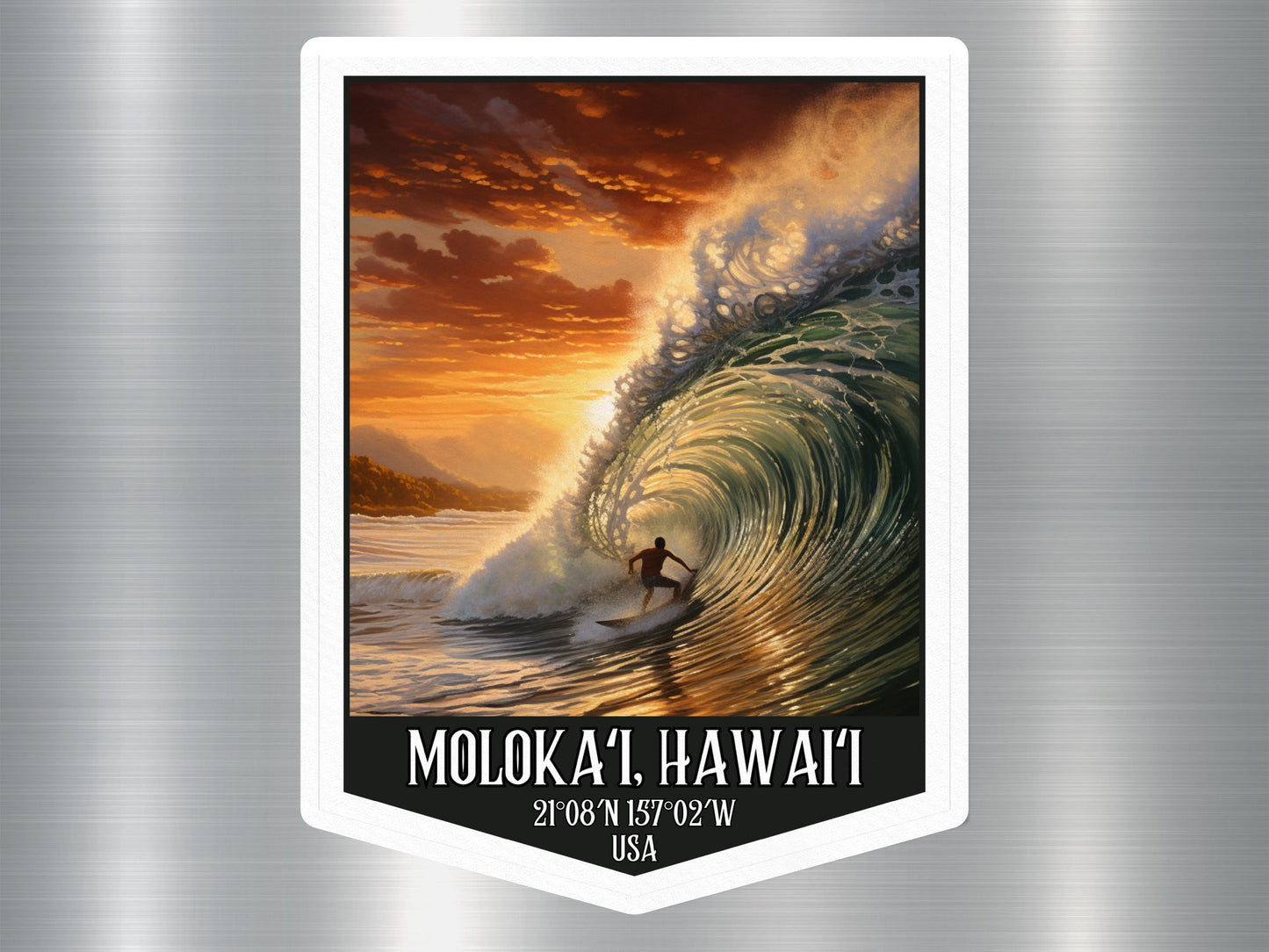 Surfing Hawaii Sticker