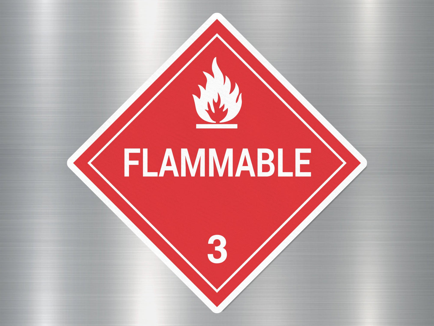 Flammable 4 Sign Sticker