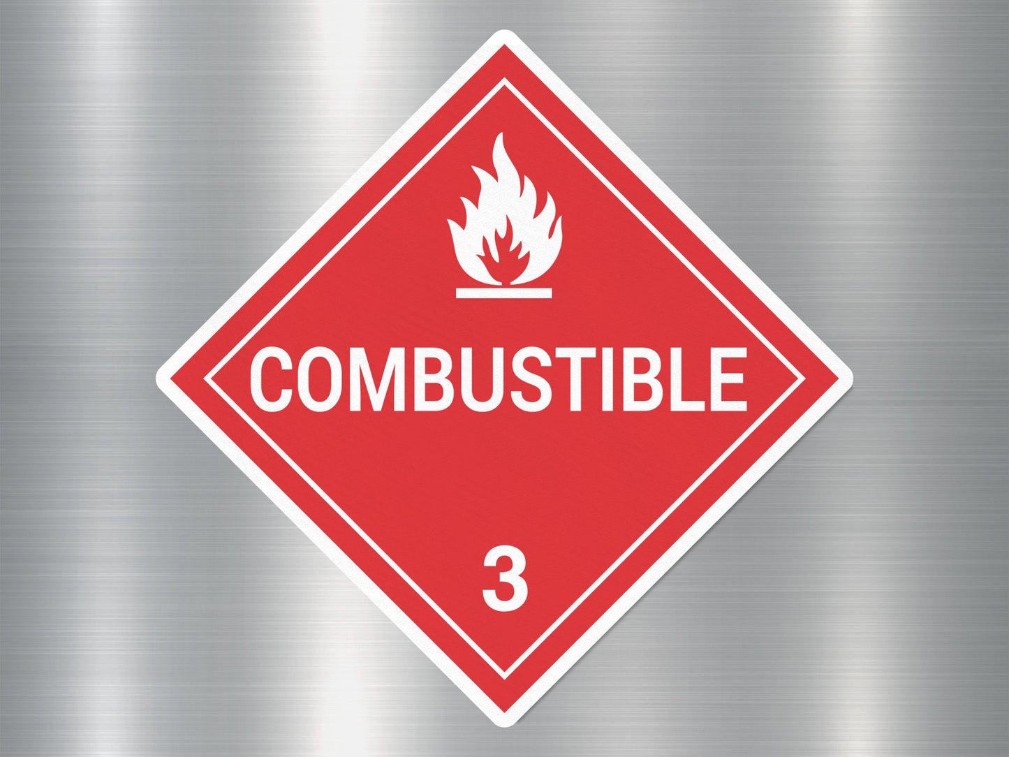 Combustible 3 Sign Sticker