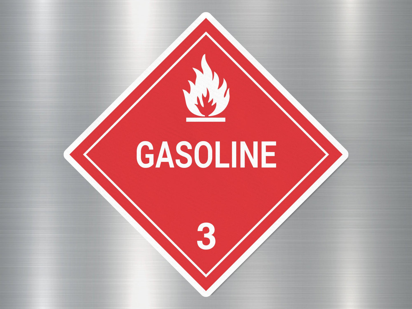 Gasoline 3 Sign Sticker