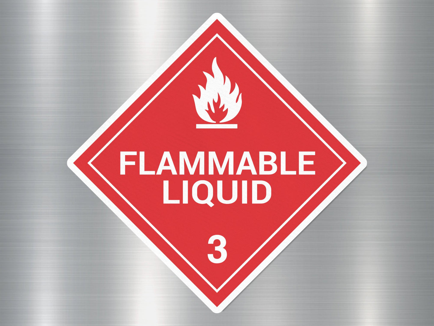 3 Flammable Liquid Sign Sticker