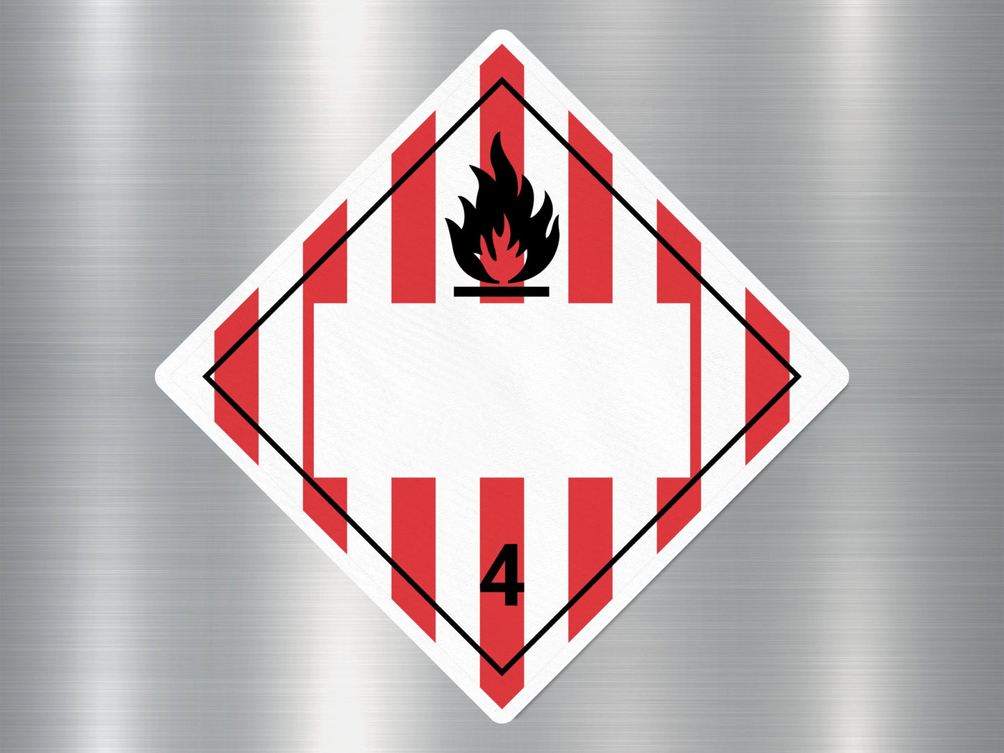 Flammable Solid Blank Sign Sticker