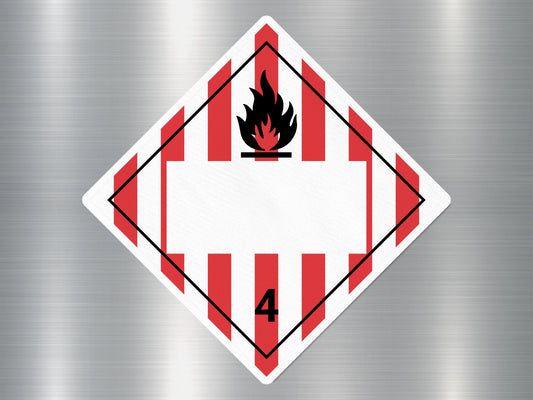 Flammable Solid Blank Sign Sticker