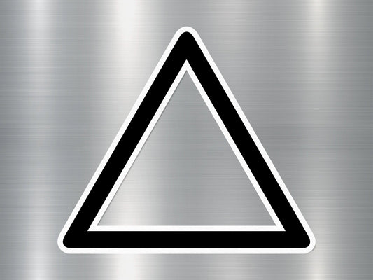 Black and White Triangle Sign Sticker