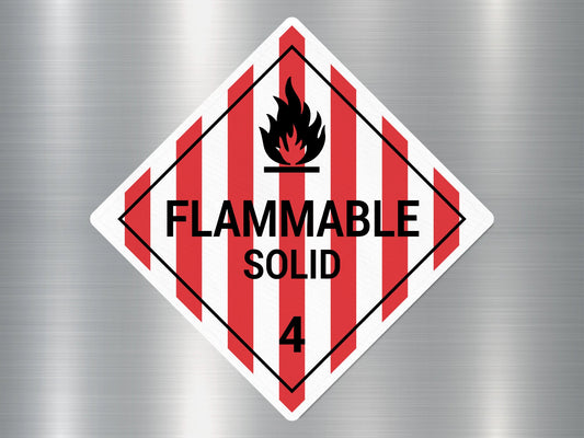 Flammable Solid 4 Sign Sticker