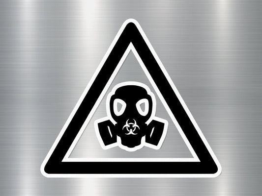 Gas Mask Warning Sign Sticker