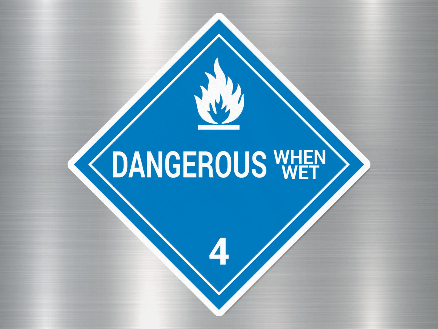 Dangerous When Wet 4 Sign Sticker