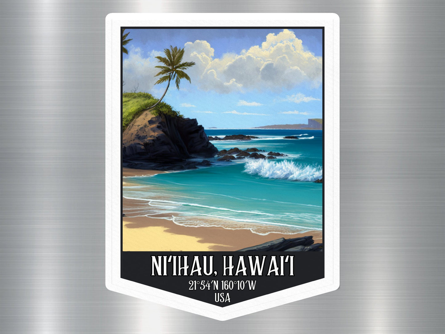 Niihau Beach Hawaii Sticker