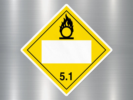 Hazard Class 5.1 Placards Sign Sticker