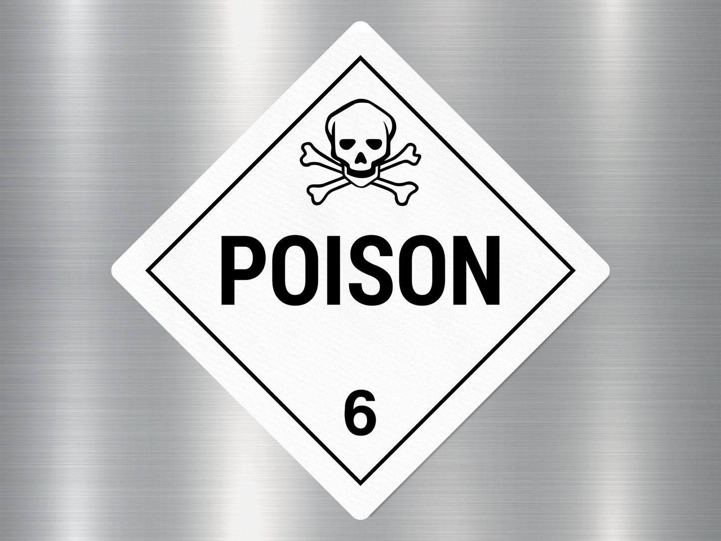 Poison 6 Sign Sticker