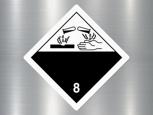 Adr Class 8 Corrosive Sign Sticker