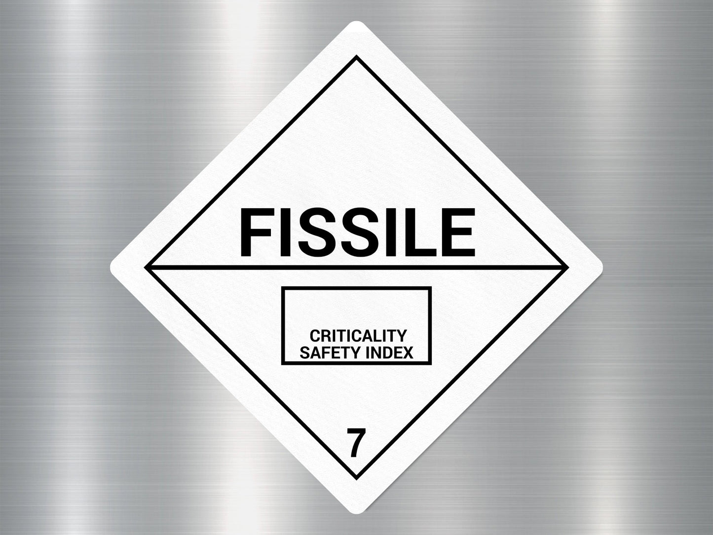 Hazard Class 7 Fissile Sign Sticker