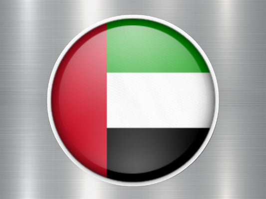 United Arab Emirates Button Flag Sticker