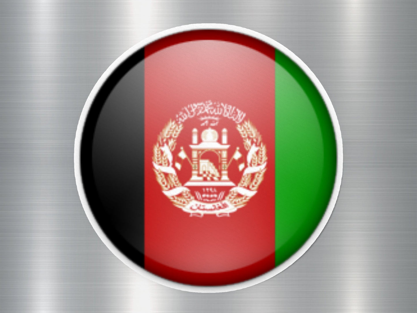 Afghanistan Button Flag Sticker