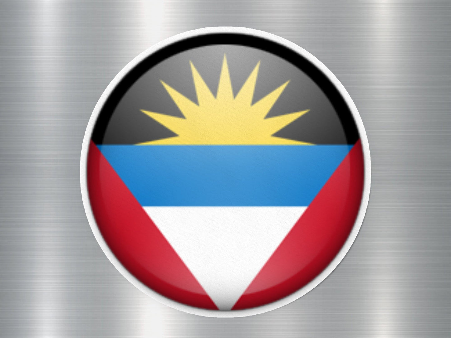 Antigua And Barbuda Button Flag Sticker