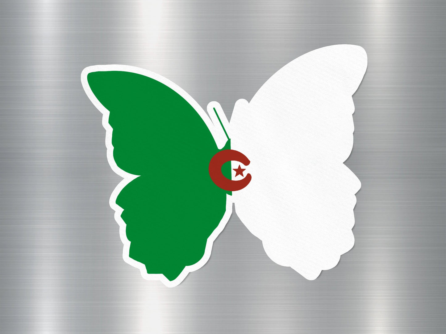 Algeria Butterfly Flag Sticker