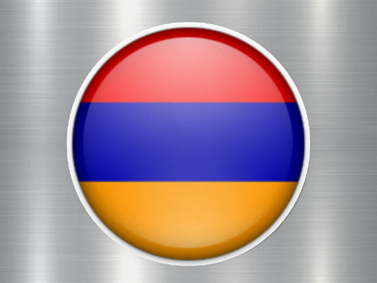 Armenia Button Flag Sticker