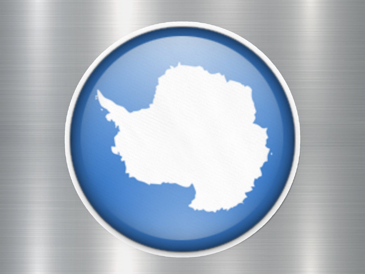 Antarctica Button Flag Sticker