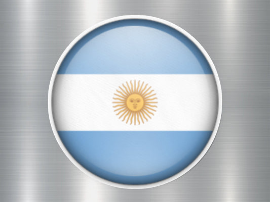 Argentina Button Flag Sticker