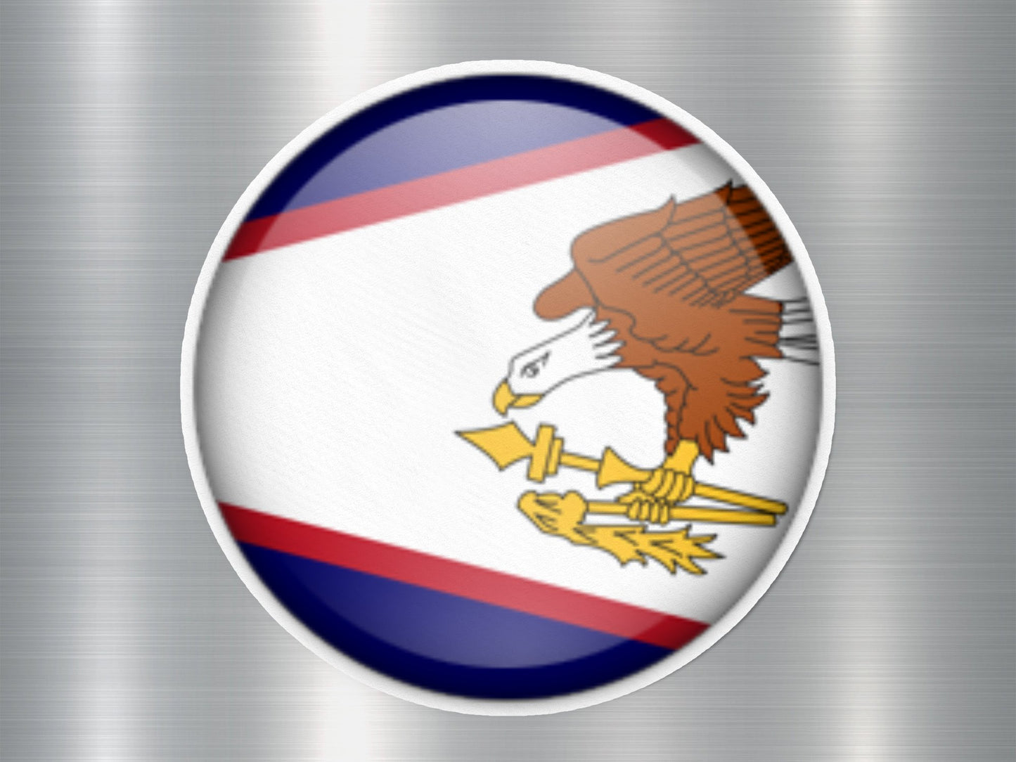 American Samoa Button Flag Sticker