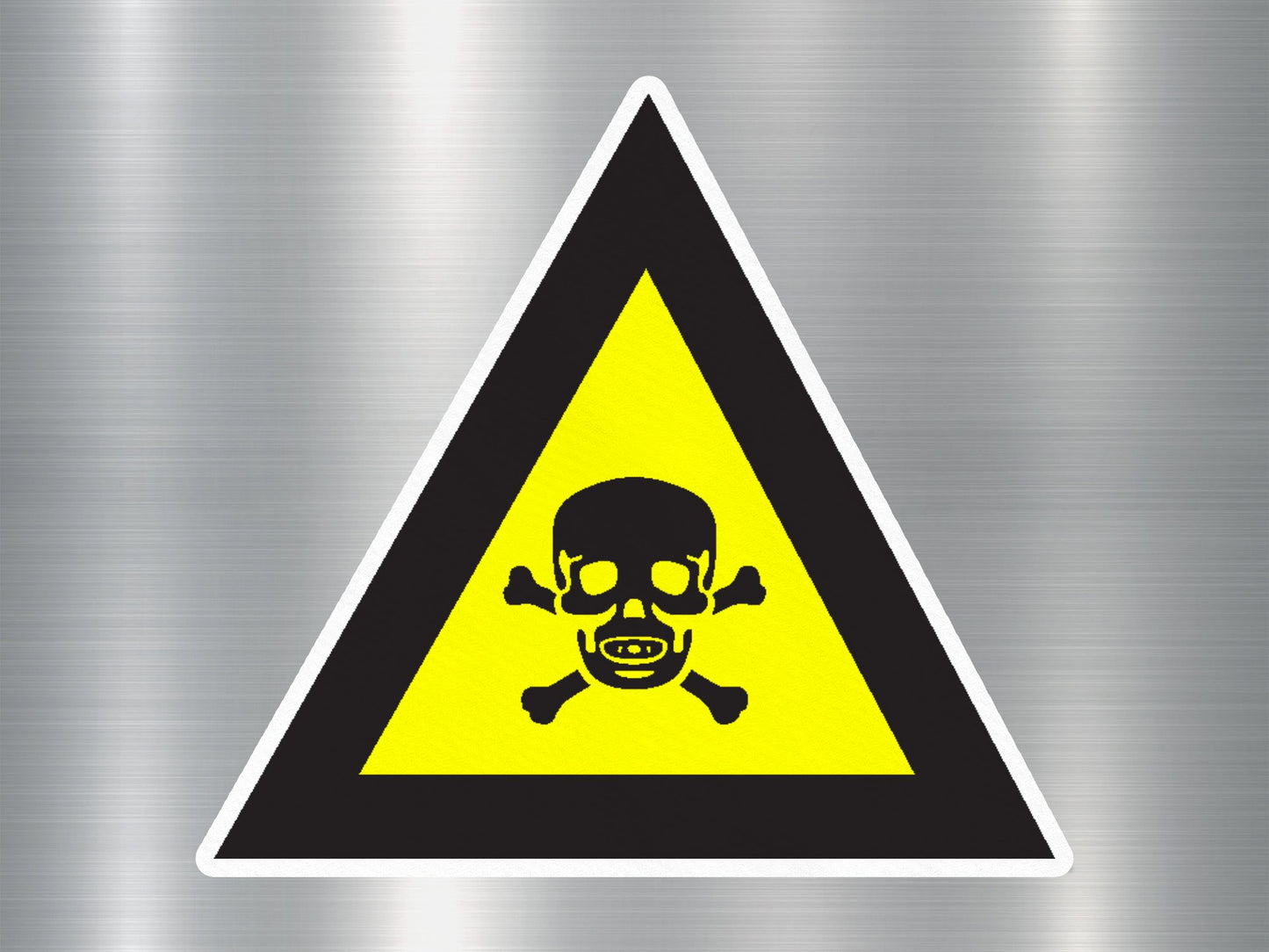 Skull Warning Sign Sticker