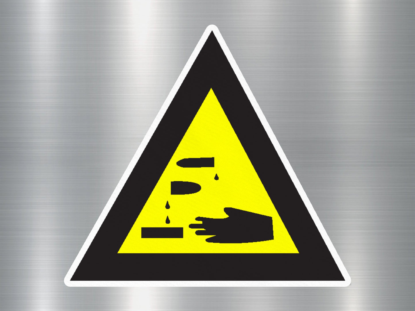 Caution Acid Sign Sticker