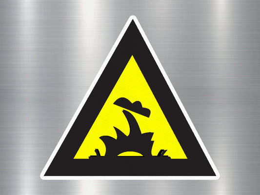 Danger Rotating Blade Sign Sticker