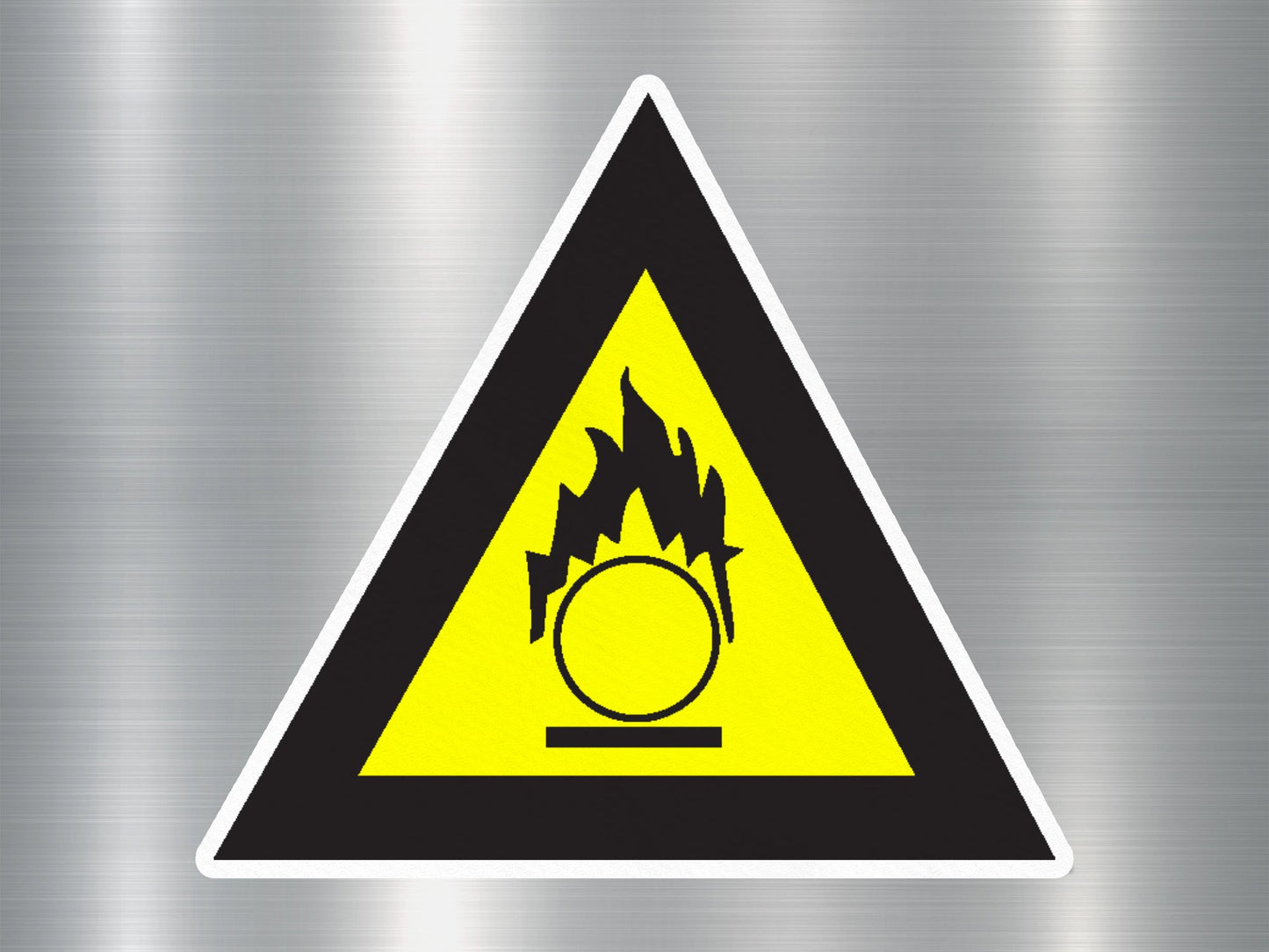 Oxidant Material Warning Sign Sticker