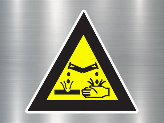 Corrosive Material Hazard 2 Sign Sticker