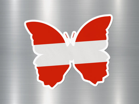 Denmark Butterfly Flag Sticker