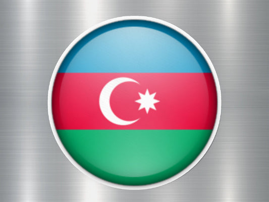 Azerbaijan Button Flag Sticker