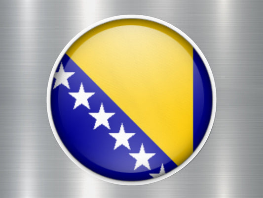 Bosnia Button Flag Sticker