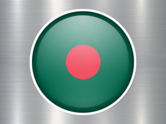 Bangladesh Button Flag Sticker