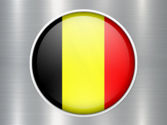 Belgium Button Flag Sticker