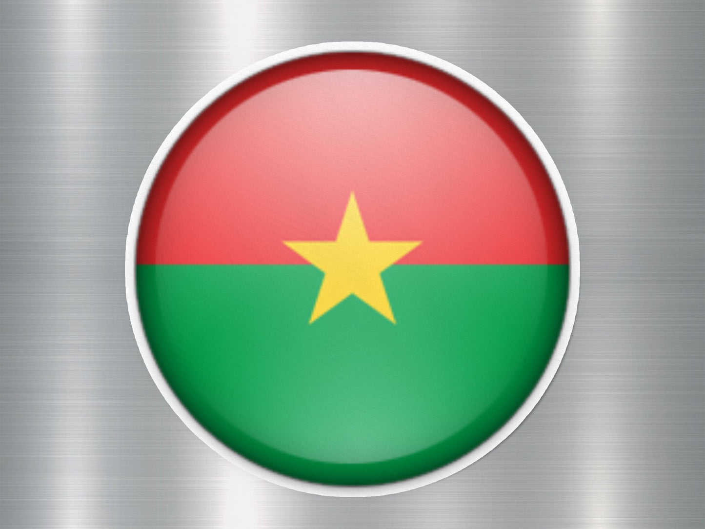 Burkina Faso Button Flag Sticker