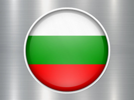 Bulgaria Button Flag Sticker