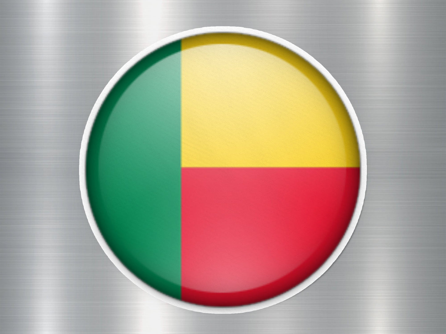 Benin Button Flag Sticker