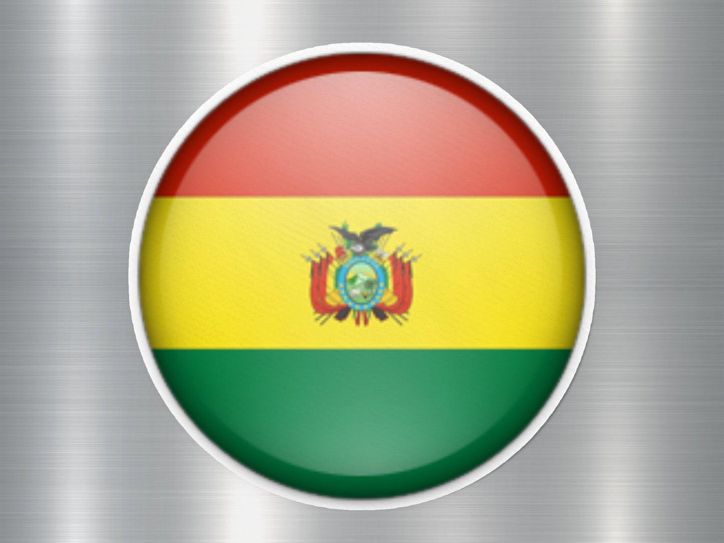 Bolivia Button Flag Sticker