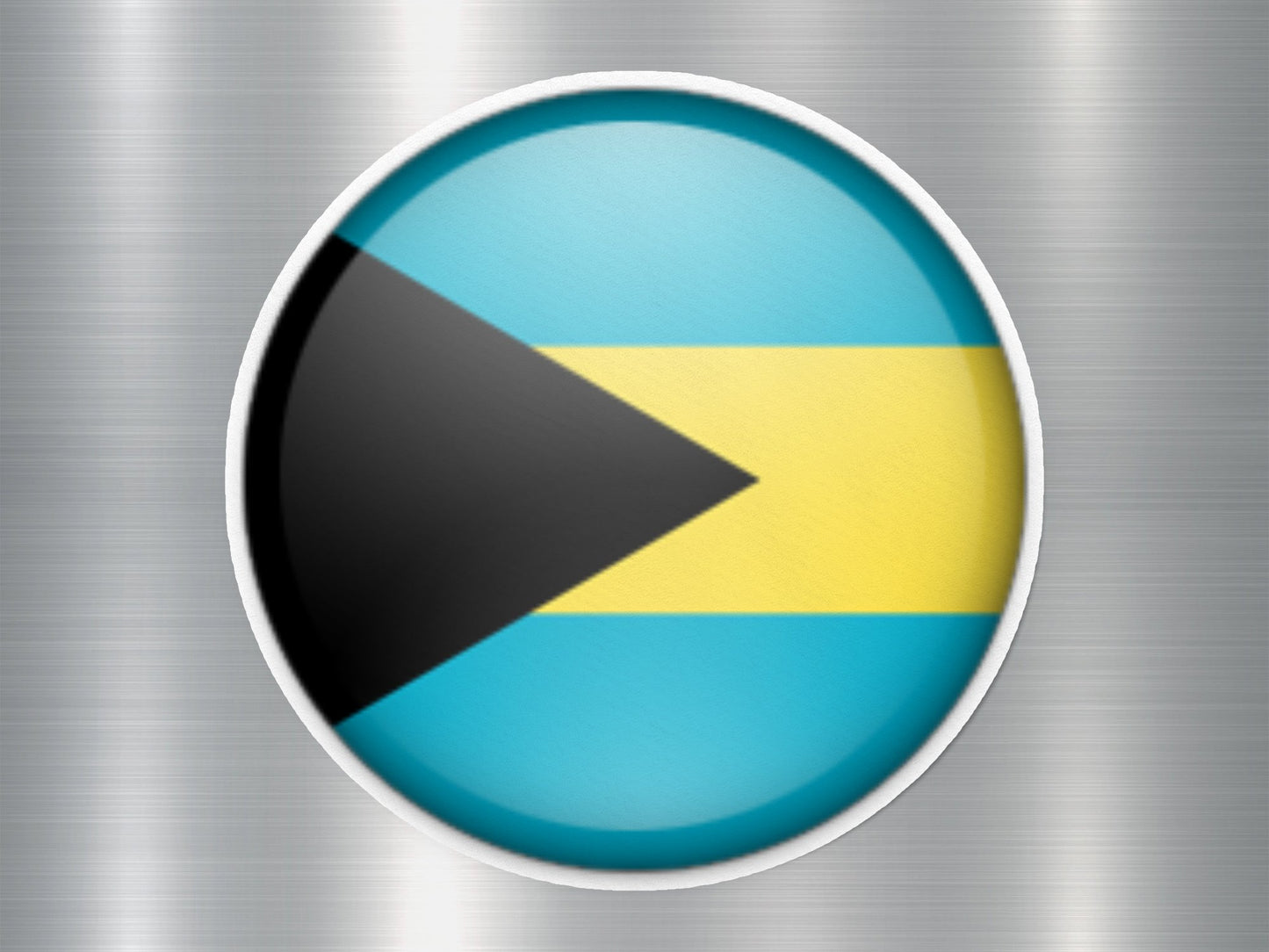 Bahamas Button Flag Sticker