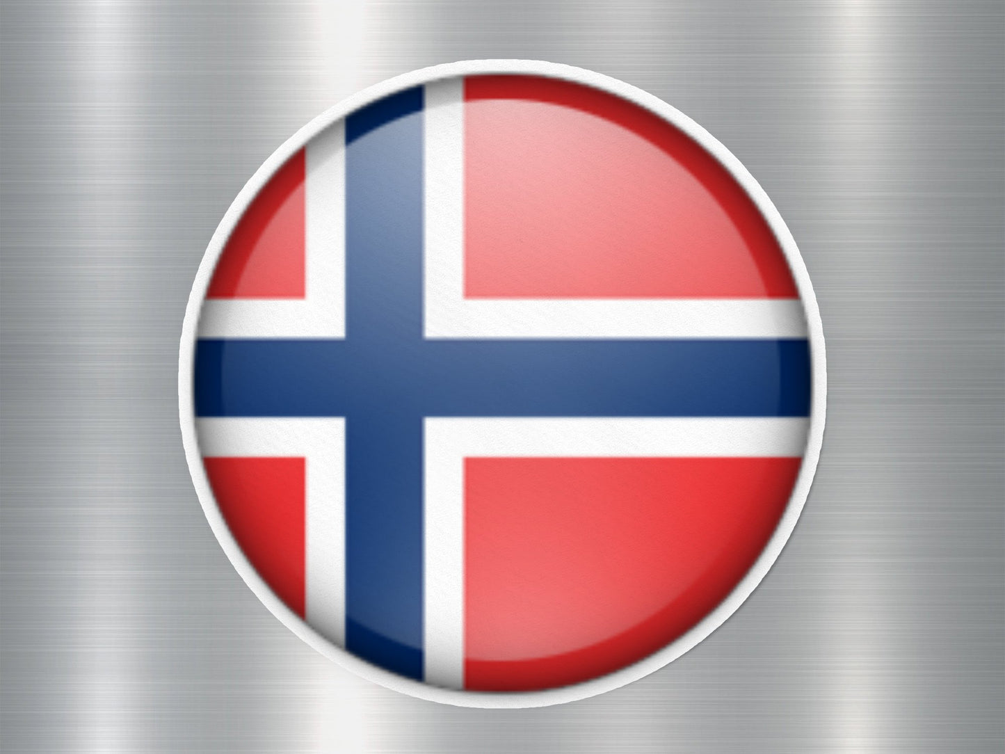 Norway Button Flag Sticker