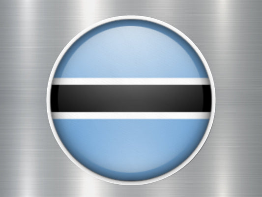 Botswana Button Flag Sticker