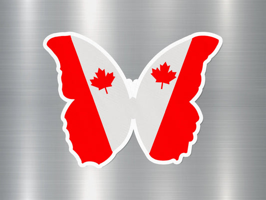 Canada Butterfly Flag Sticker