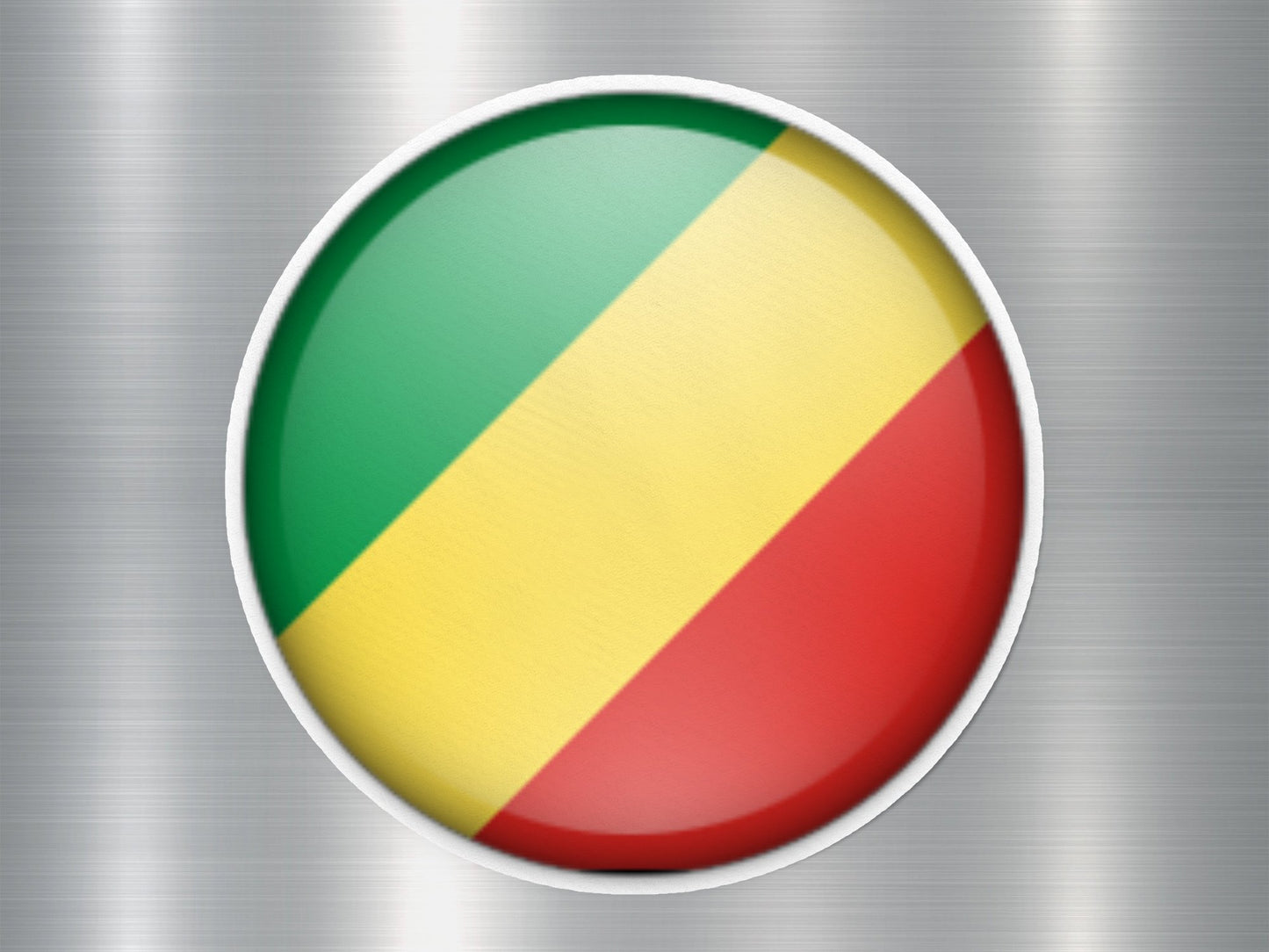 Republic of Congo Button Flag Sticker