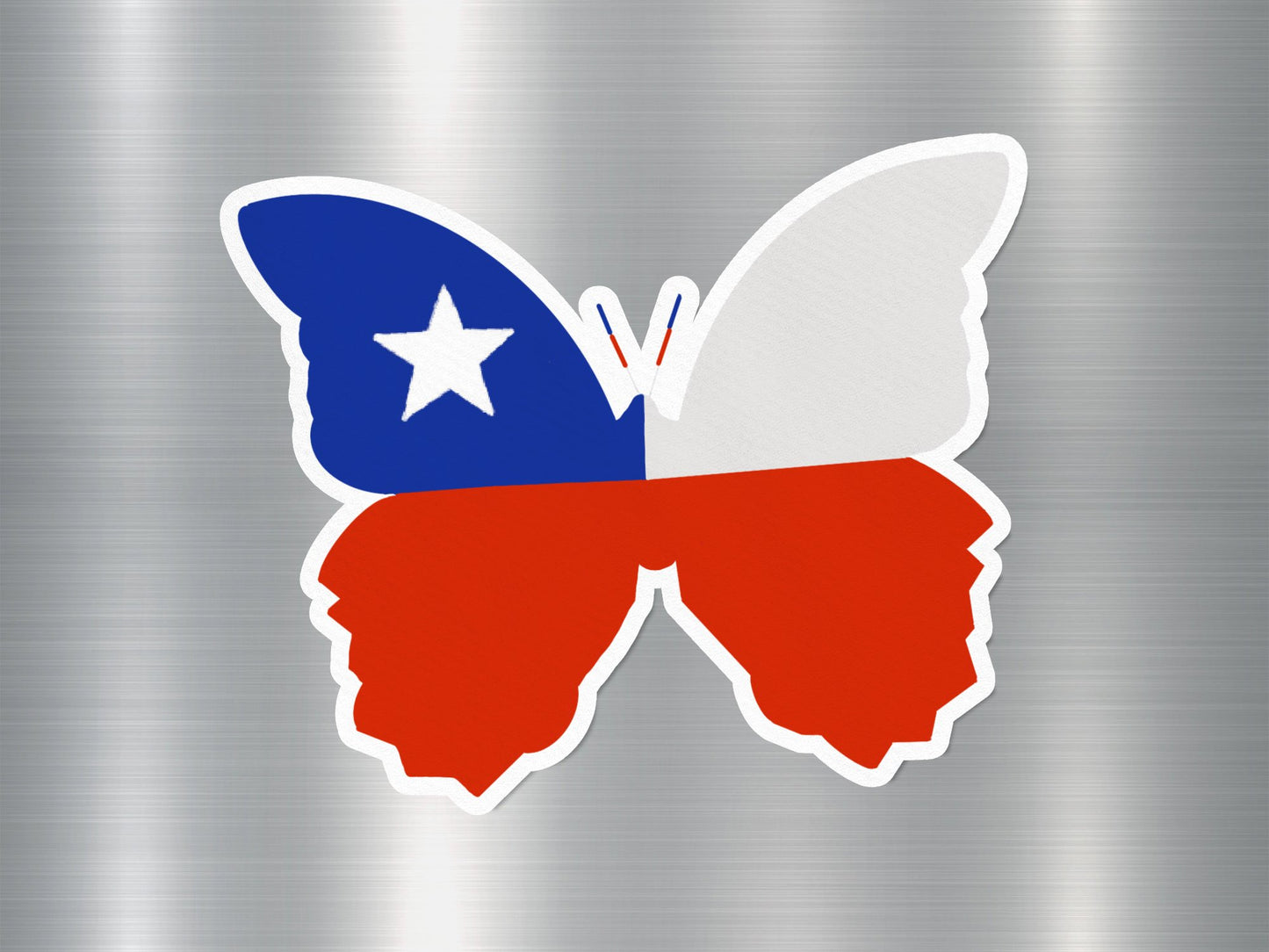 Chile Butterfly Flag Sticker