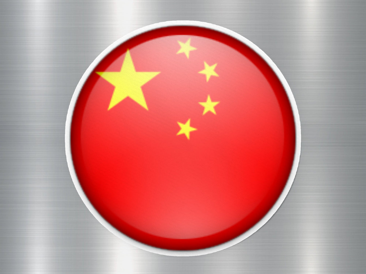 China Button Flag Sticker