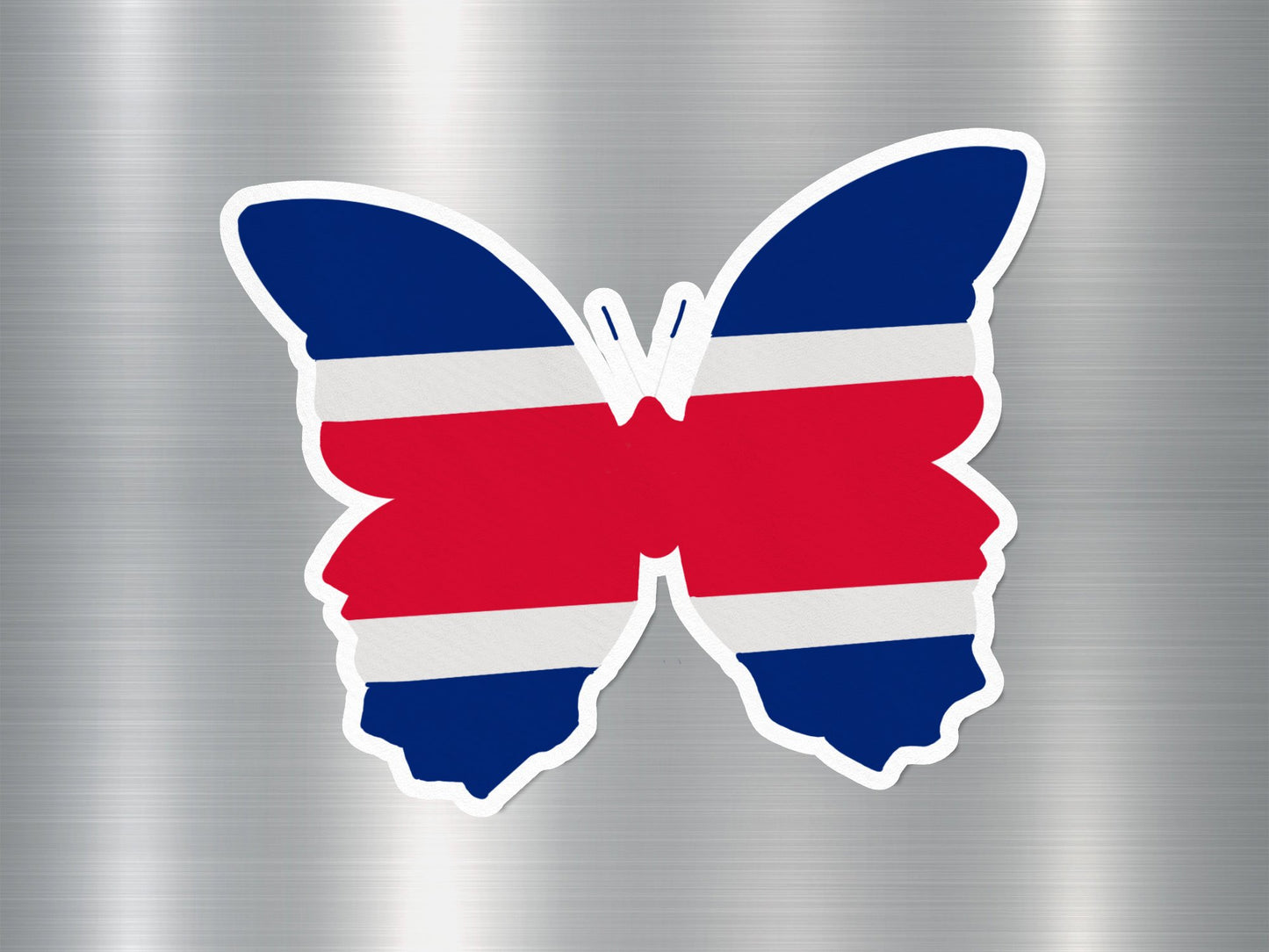 Costa Rica Butterfly Flag Sticker