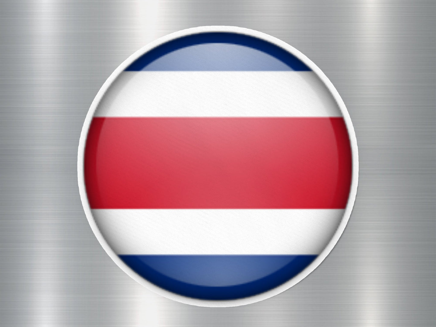 Costa Rica Button Flag Sticker