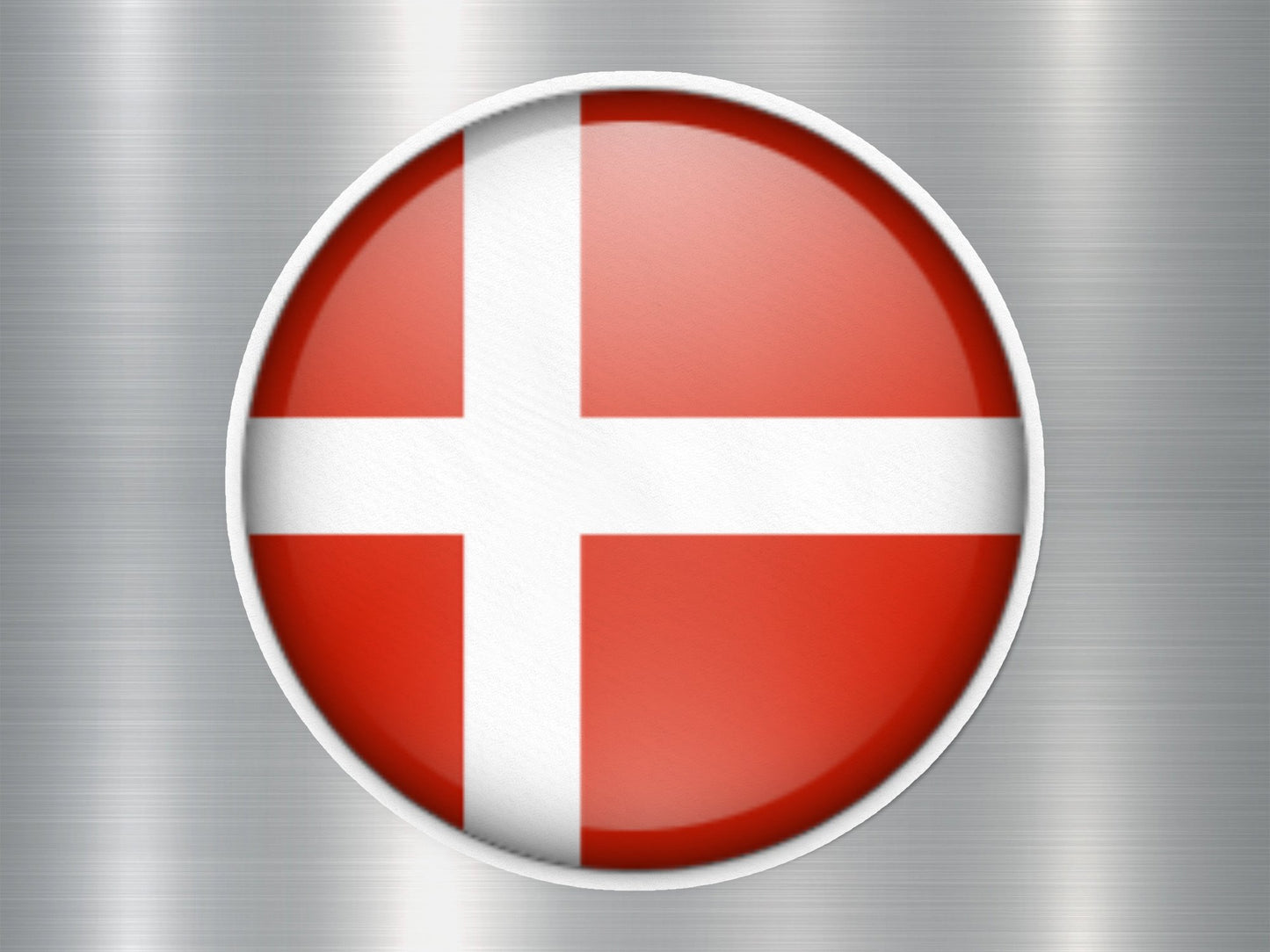 Denmark Button Flag Sticker