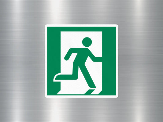 Emergency Exit Running Man Right Sign Sticker